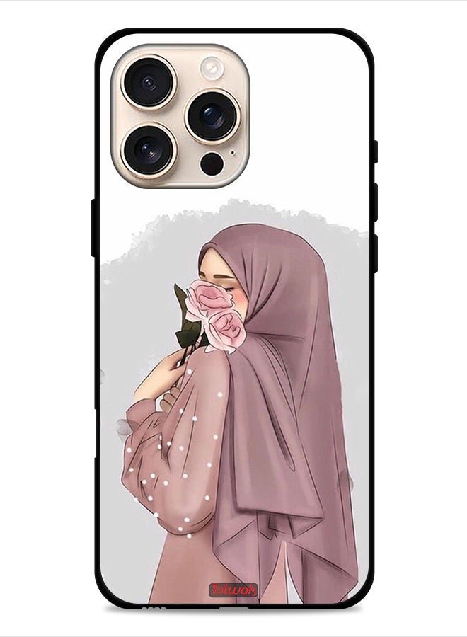Tolwak Apple iPhone 16 Pro Protective Case Cover Holding Roses Girl Art - Image 1