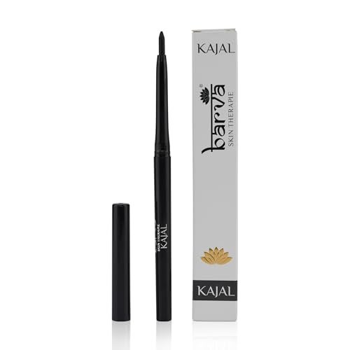 Barva's 100% Natural Kajal Pencil Stick Enriched with Vitamin E, Fragrance-Free, Intense Black, 0.25g - Image 2