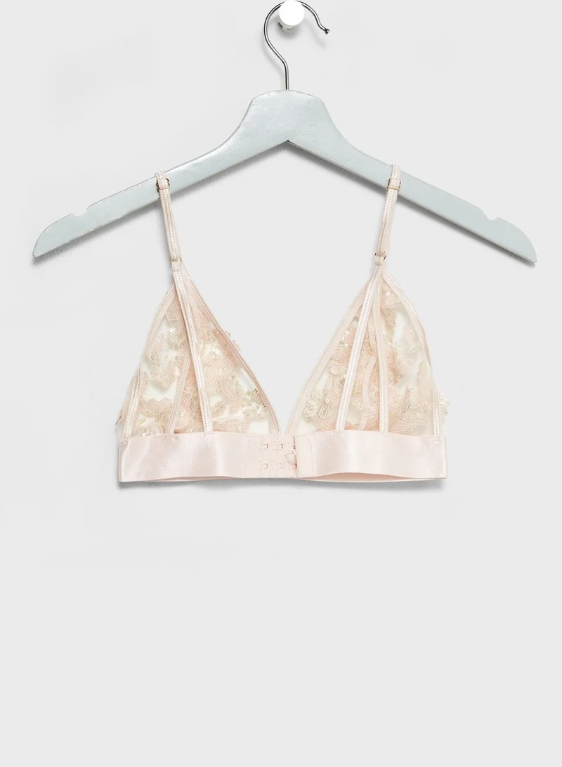 LIPSY Mesh Sequin Embellished Bralet