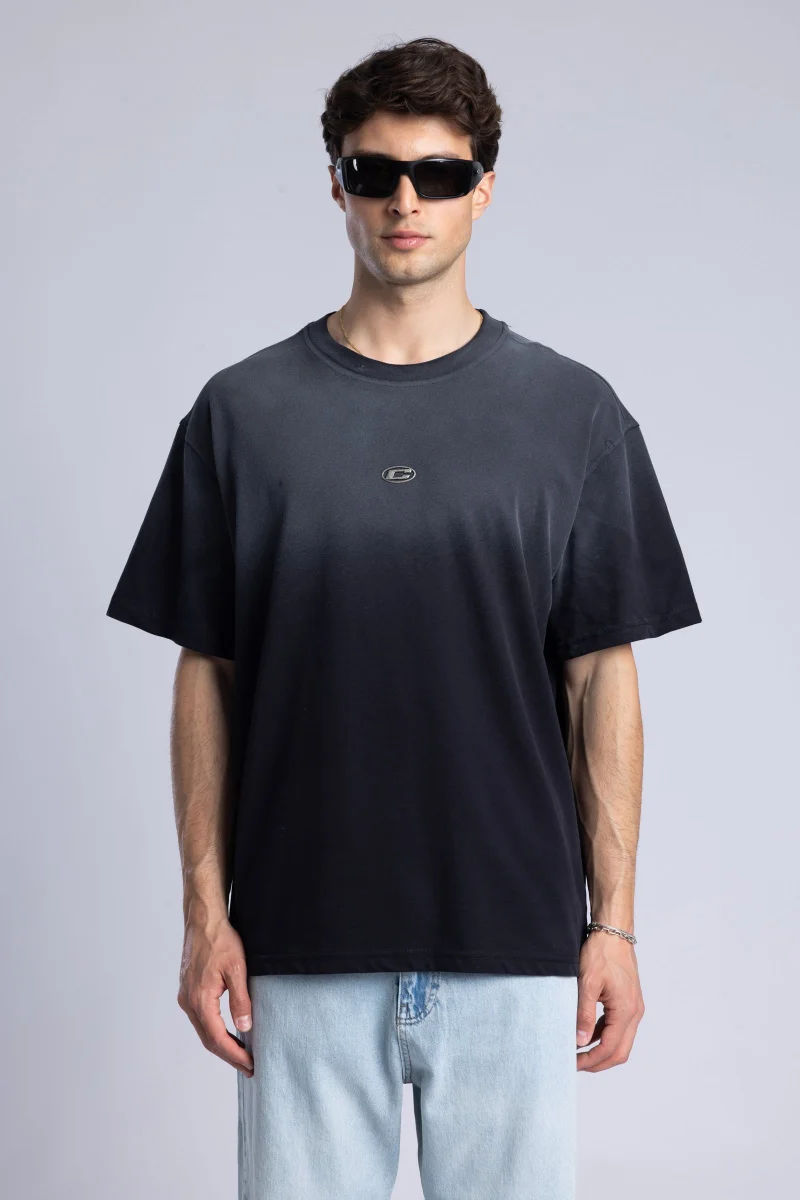 Catch Metal Logo Detail Washed T-shirt