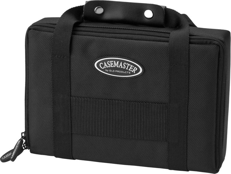 Casemaster Classic Nylon Dart Carrying Case for Steel and Soft Tip Darts, Holds 12 Darts Numerous Other Accessories via Generous Storage Pockets, Tubes and Boxes, Black - Image 1