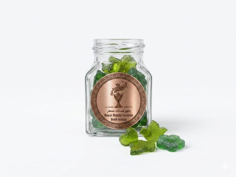 Mustaka Bukhoor Incense with fragrance of Nectar d'Or and Berry Musk, Glass Jar Resin Form, hand-made - Image 1