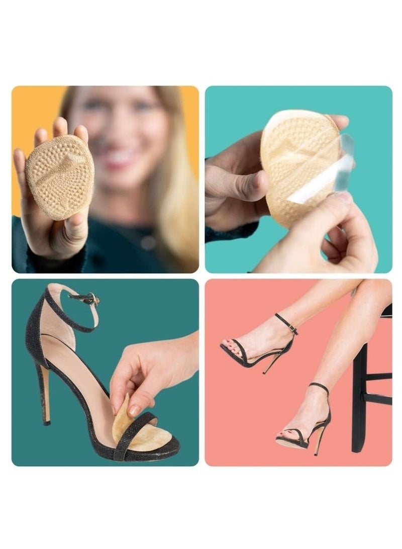 2 Pairs of Foot Pads Heel Inserts for Women Metatarsal Pads for Foot Pain Relief Ball of Foot Cushions - Image 2