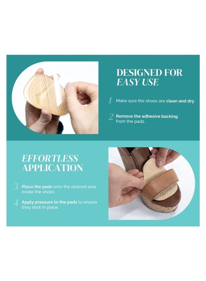 2 Pairs of Foot Pads Heel Inserts for Women Metatarsal Pads for Foot Pain Relief Ball of Foot Cushions - Image 4