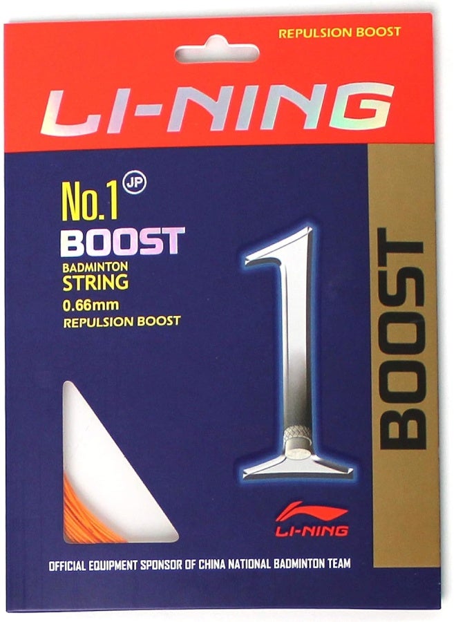Li-Ning Unisex Adult No.1 Boost Badminton - String, 0.66mm Diameter - Outrageous Orange, One Size - Image 2