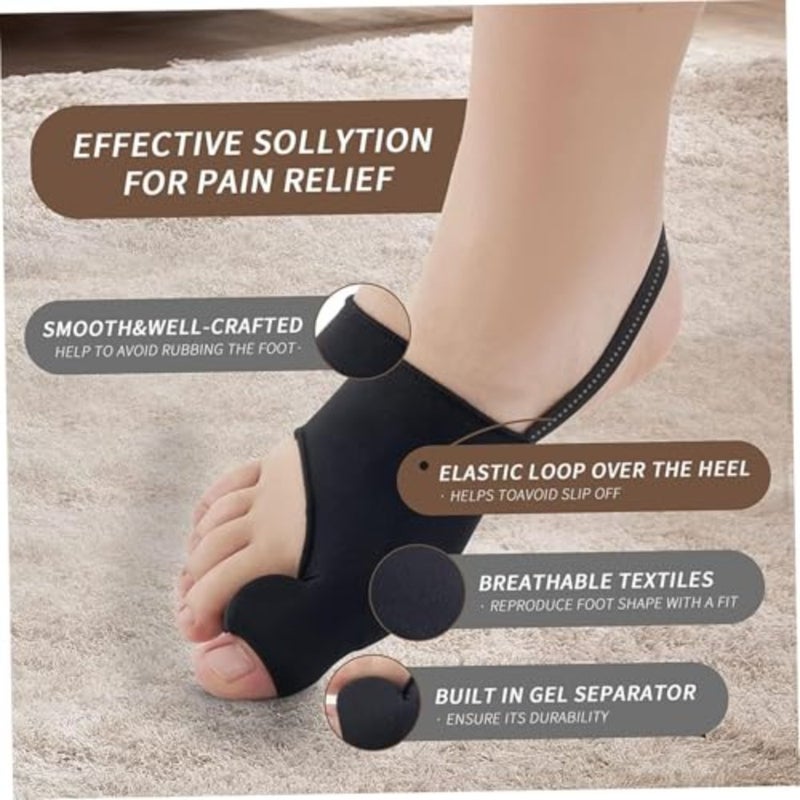 2 Pcs Bunion Corrector for Women and Men, Bunion Pads for Bunion Relief, Toe Corrector Straightener Toe Brace Separators for Overlapping Toes Men Women Toe Straightening and Pain - Image 2