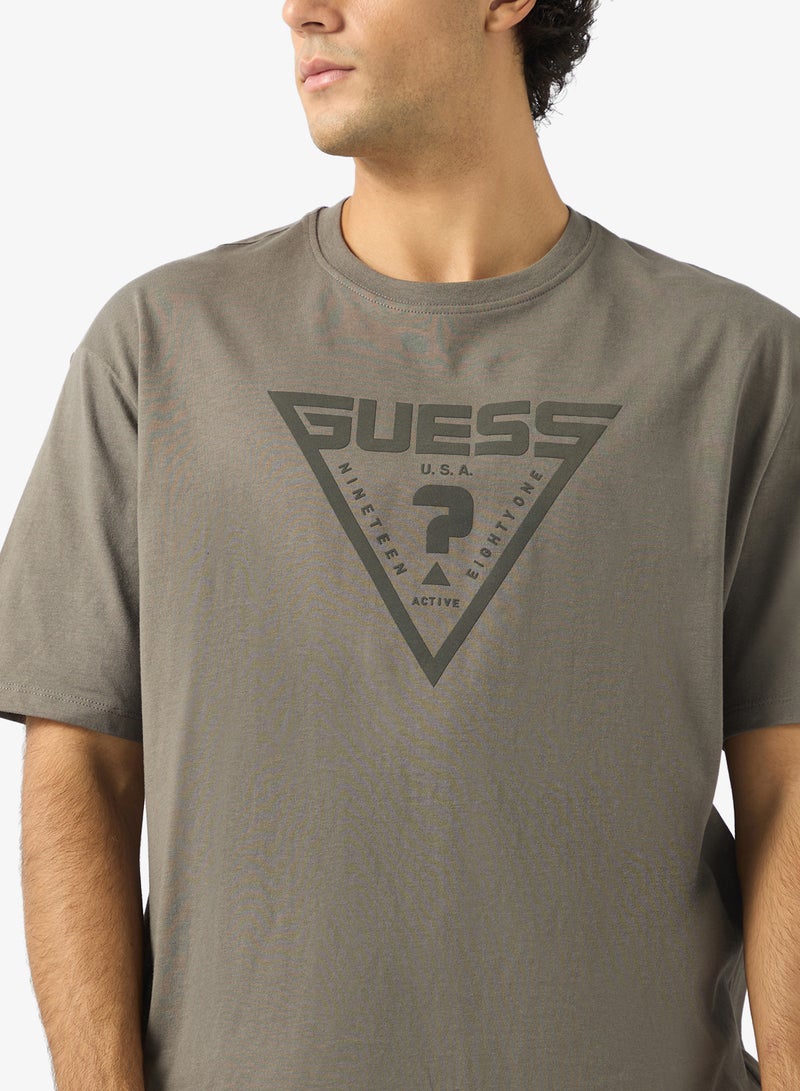 جس تيشيرت أزها بقصة واسعة بياقة دائرية - Image 3