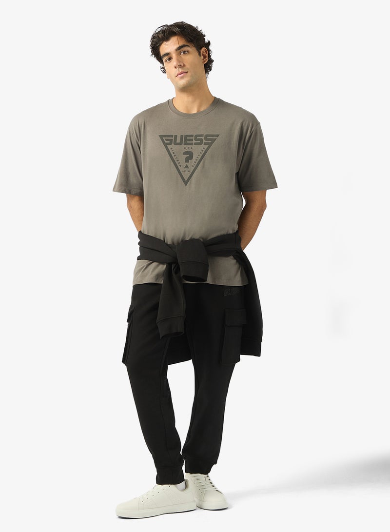 جس تيشيرت أزها بقصة واسعة بياقة دائرية - Image 4