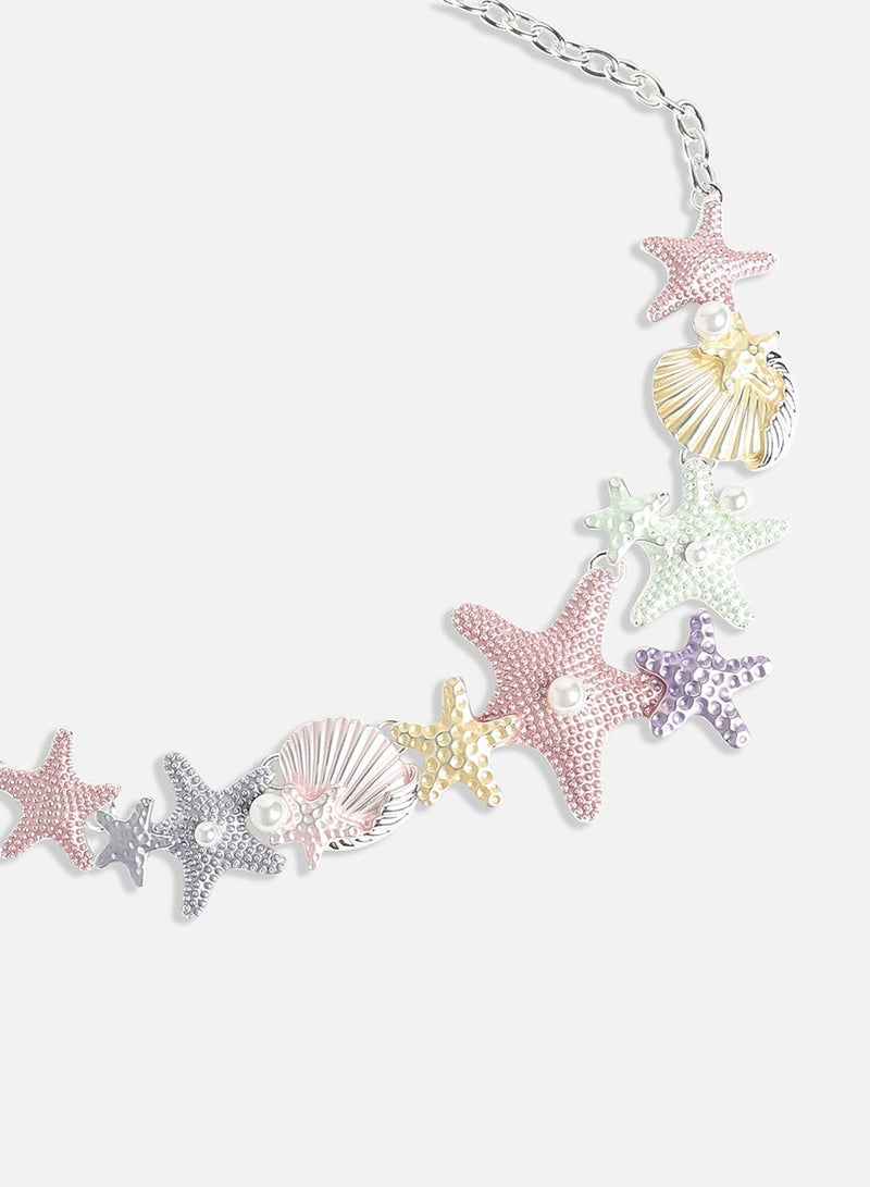 SOHI Metallic Starfish Artificial Necklace Jewellery - Image 2