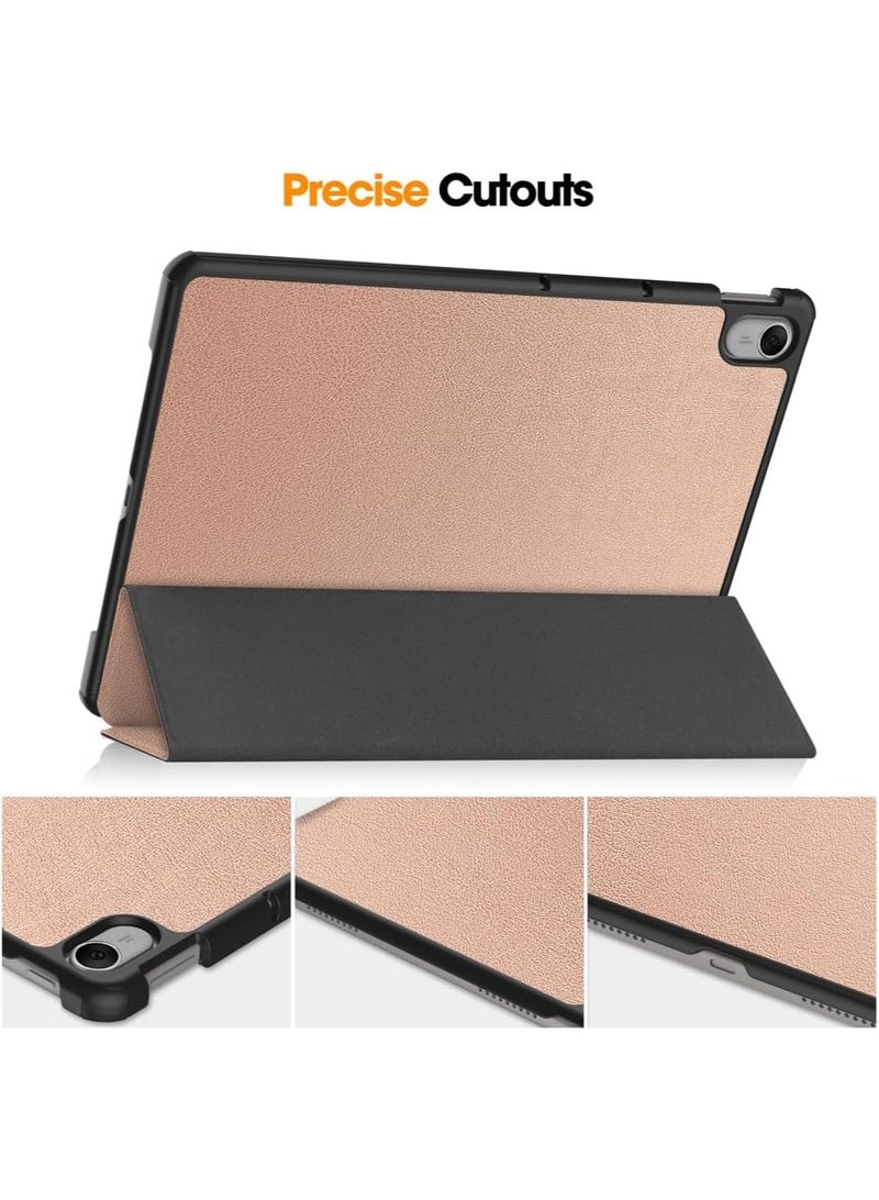 VKL Custer Case for Huawei Matepad 11.5 2023,Ultra-thin PU-Leather Hard Shell Cover - Rose Gold - Image 5