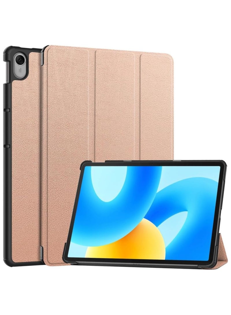 VKL Custer Case for Huawei Matepad 11.5 2023,Ultra-thin PU-Leather Hard Shell Cover - Rose Gold - Image 1
