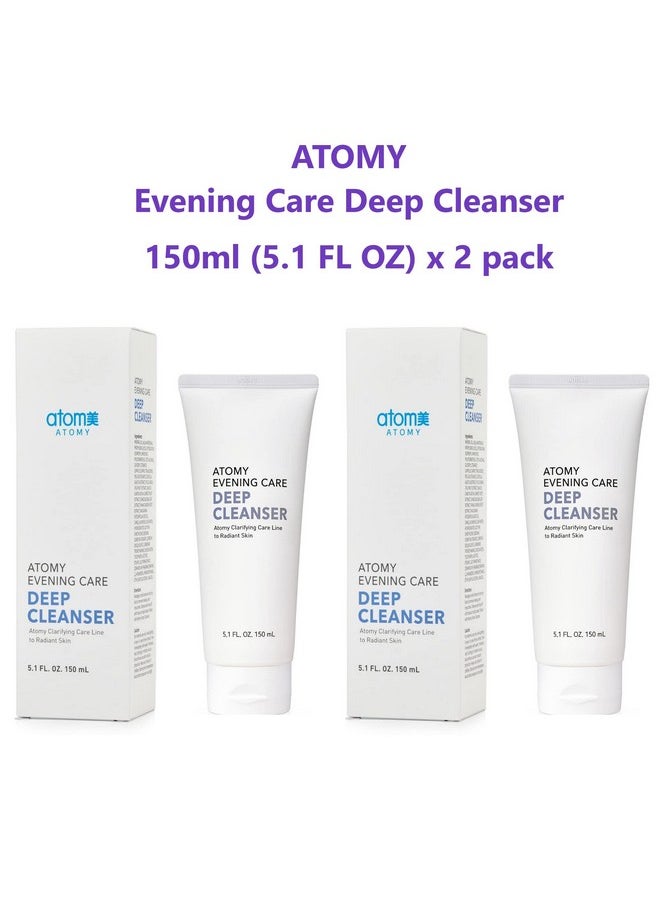 GASHINA STORY - Atomy Evening Care Deep Cleanser 150Ml X 2 Pack Facial Foam Face Wash - Image 1