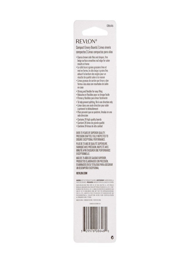 Revlon Compact Emery Boards Nail File, Dual Sided for Shaping and Smoothing Finger and Toenails, 24 Count - Image 5