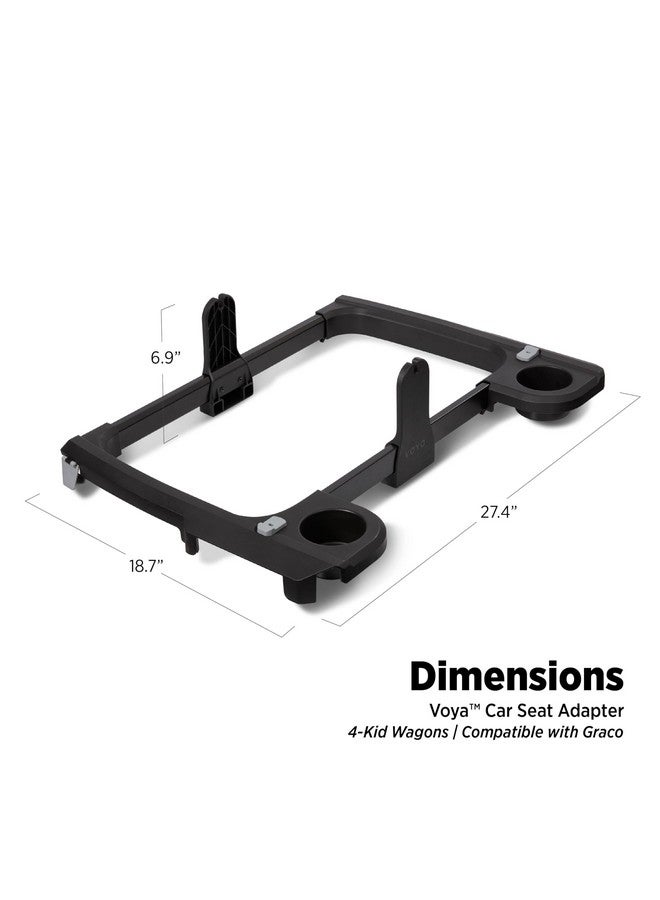 Radio Flyer Voya Stroller Wagon Accessory, Car Seat Adapter (Graco), Stroller Wagon Car Seat Adapter (Graco) for 4 Seater Low or High Sides Stroller Wagon - Image 3