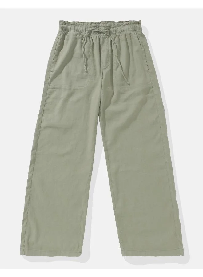 American Eagle AE Dreamy Drape Linen-Blend Pull-On Pant