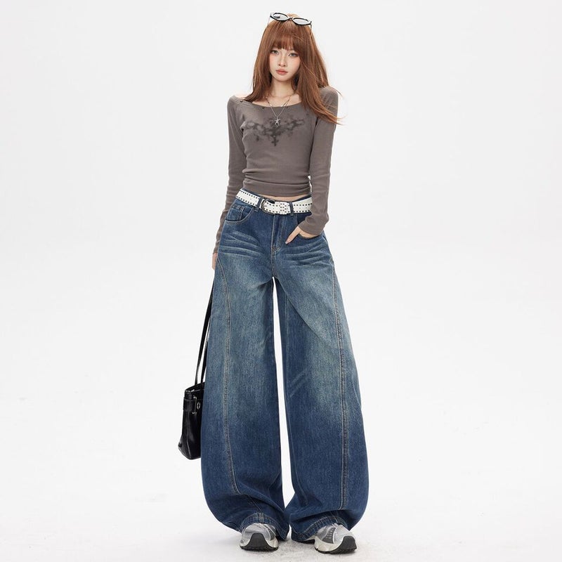 Unisex Classic Denim Jeans Loose Fit Daily Outdoor Wear - Image 1