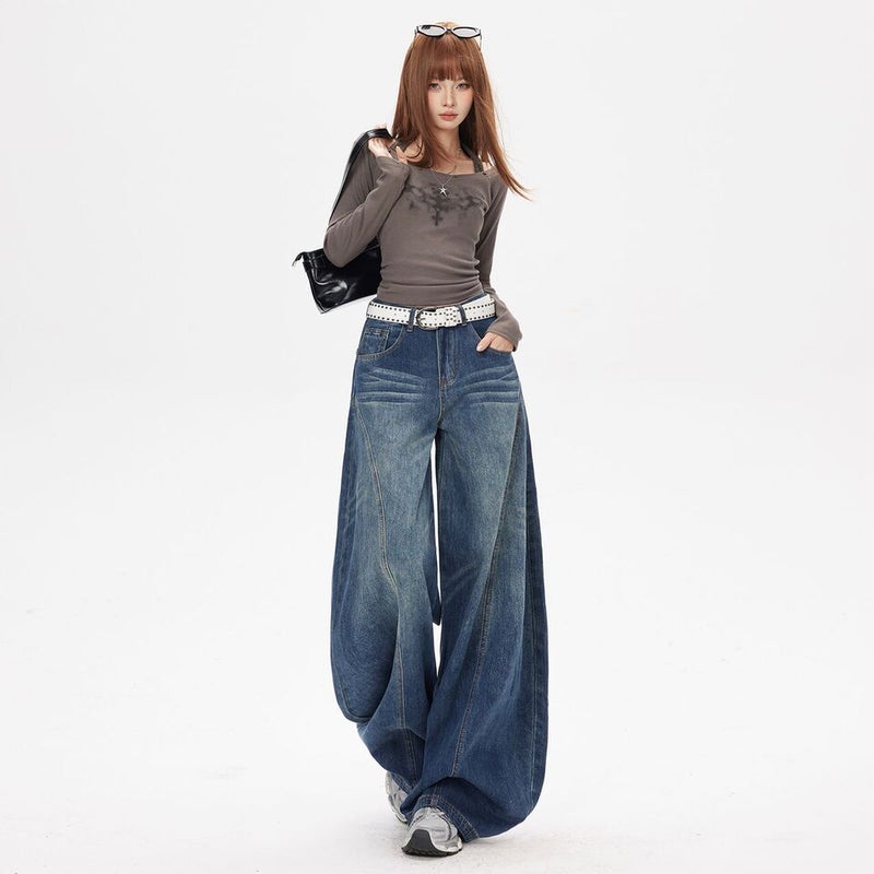 Unisex Classic Denim Jeans Loose Fit Daily Outdoor Wear - Image 4
