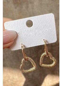 Bahels Gold Trend Heart Dangle Earring Set 