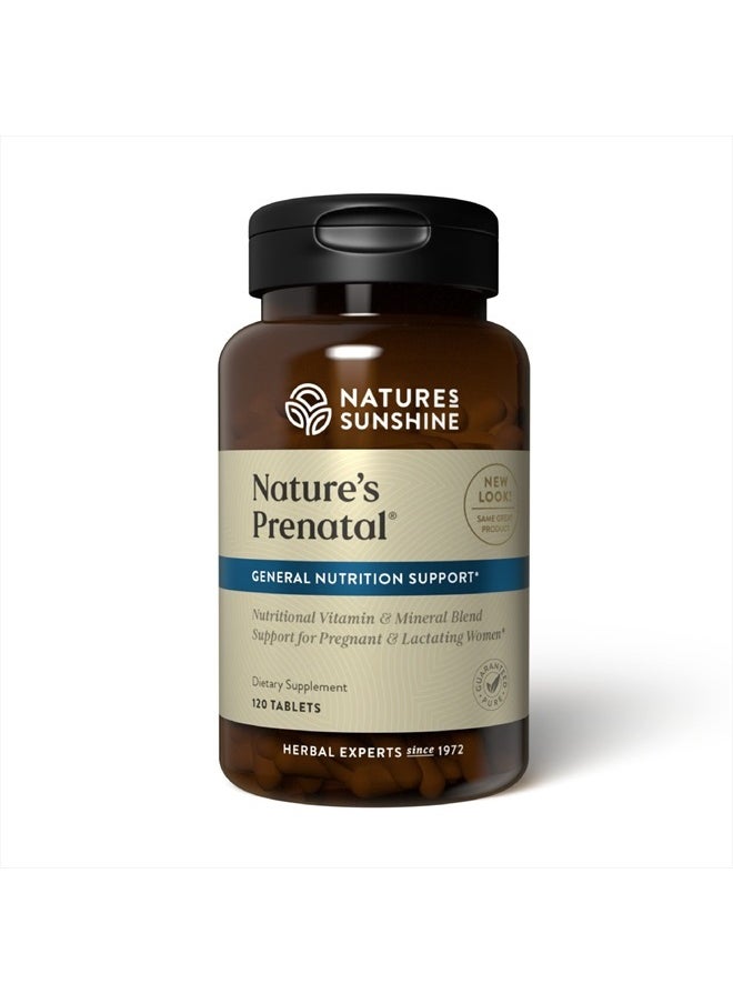 NATURE'S SUNSHINE - Prenatal, 120 Tablets | Prenatal Vitamin Provides a Combination of Vitamins and Minerals to Support the Nutritional Needs of Both Mother and Child - Image 1
