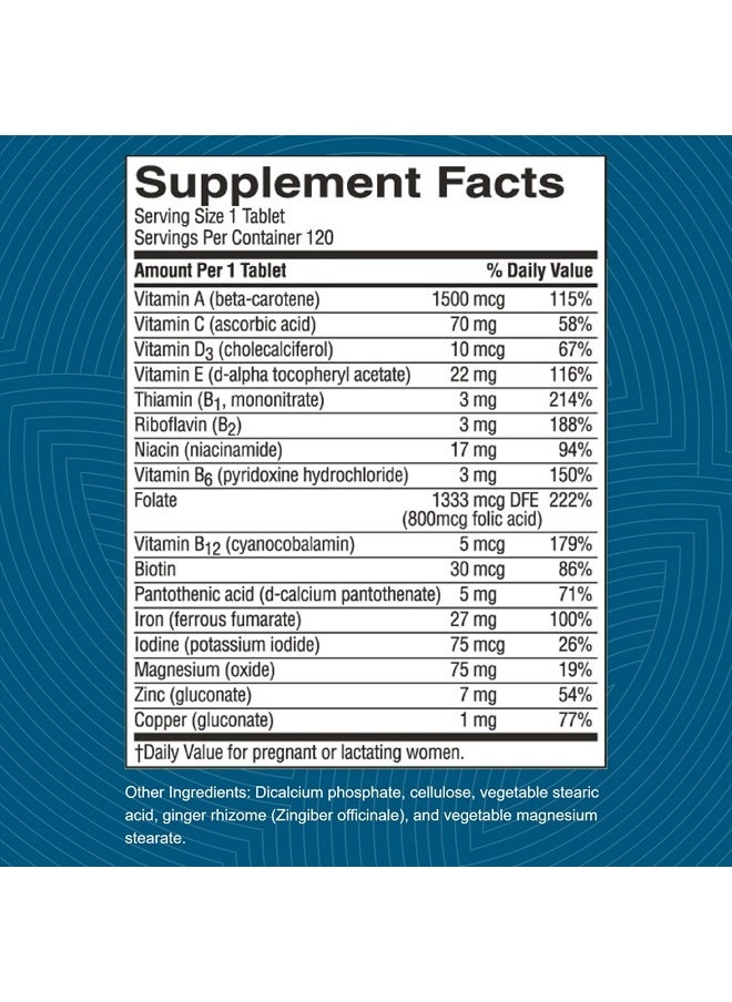 NATURE'S SUNSHINE - Prenatal, 120 Tablets | Prenatal Vitamin Provides a Combination of Vitamins and Minerals to Support the Nutritional Needs of Both Mother and Child - Image 1