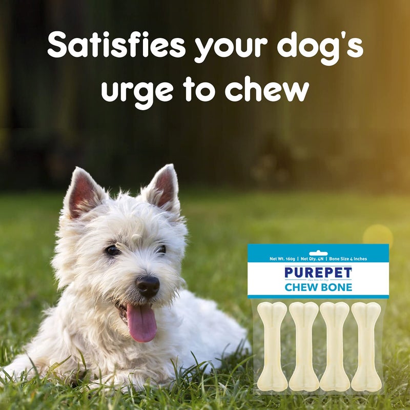 PUREPET Dog Treat Chew Bones,10.16Cm 160G, All Life Stages, Pack of 8 Bones - Image 2