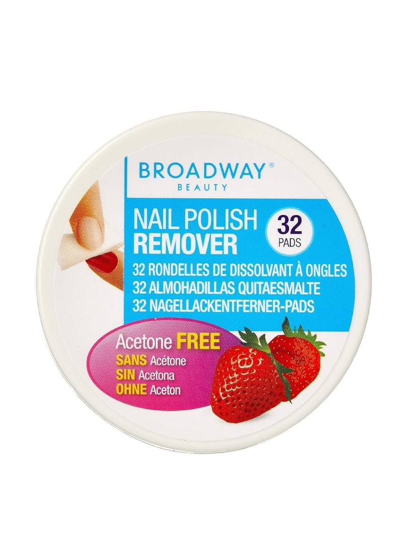 Broadway BROADWAY NAIL POLISH REMOVER STRAWBERRY PADS 32'S 