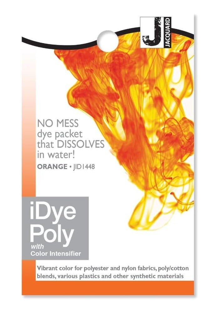 Jacquard iDye Poly Orange 14g Packet - No Mess Dye for Polyester and Synthetic Fabrics - Image 1