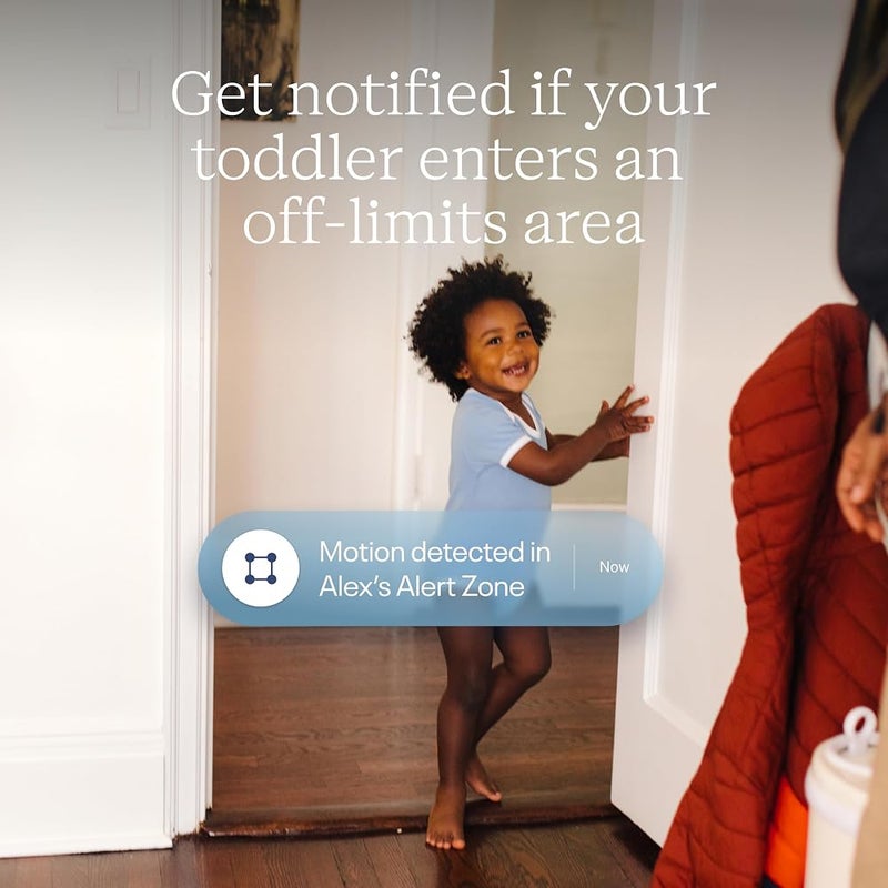 Nanit Pro 1080p HD Smart Baby Monitor & Flex Duo Stand, Featuring Split Screen and Alert Zone Function, Includes Small Breathing Band, White - Image 3