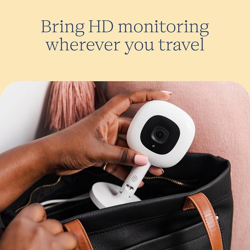 Nanit Pro 1080p HD Smart Baby Monitor & Flex Duo Stand, Featuring Split Screen and Alert Zone Function, Includes Small Breathing Band, White - Image 4