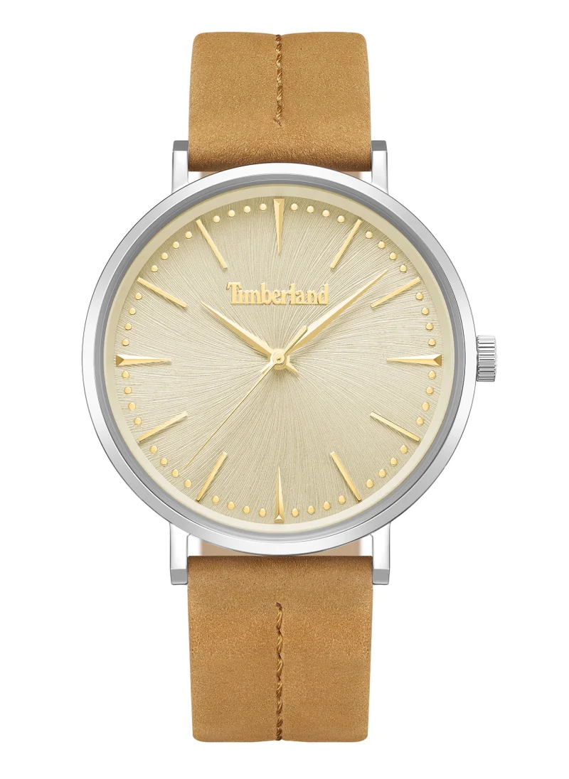 تمبرلاند Ripton  42mm Men's Analog Watch with Wheat Leather Strap