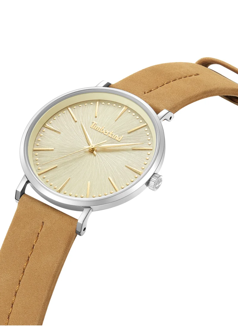 تمبرلاند Ripton  42mm Men's Analog Watch with Wheat Leather Strap