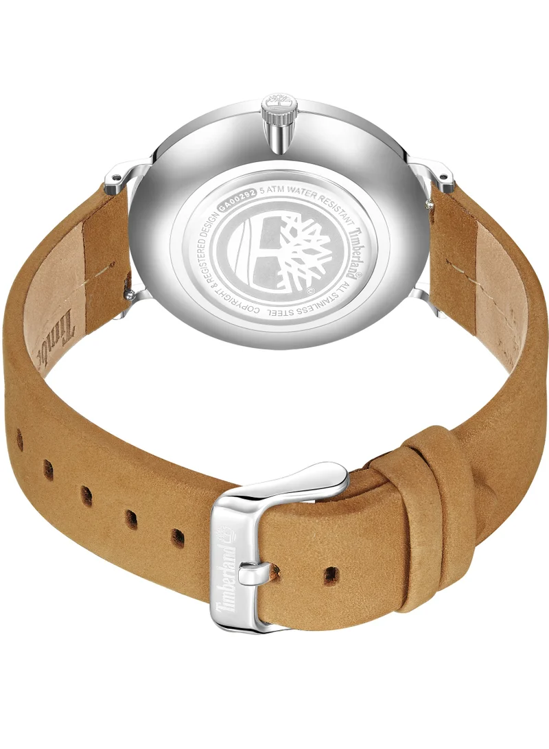 Timberland Men's Ripton  42mm Men's Analog Watch with Wheat Leather Strap