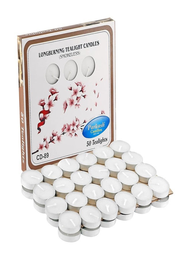 PROSPERRO LUMO by Parkash Candles Tealight Candles | Smokeless | No Residue | 1-1.5 Hours Burn Time | Unscented (Set of 50) - Image 1