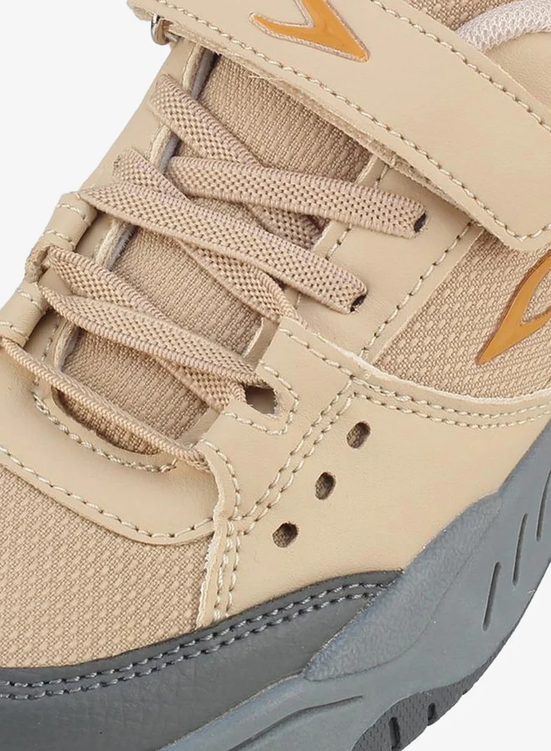 Dash BEIGE Boys Hook & Loop Ankle School Sneakers for Men | Best Price UAE