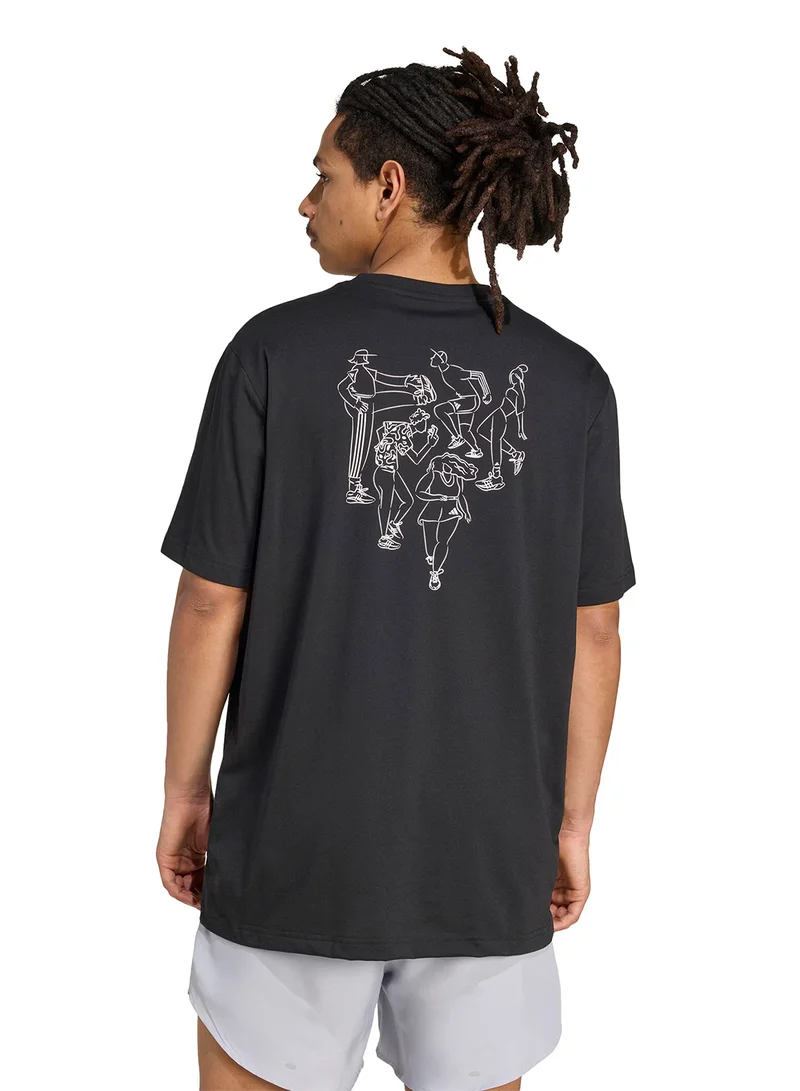 adidas Running Melange Graphic T-Shirt