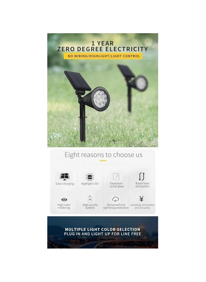 Generic LED Outdoor Solar Garden Light 12LED Waterproof Solar Garden Light Decor Your Home & Garden (2PC,Pack) (WARM WHITE)  - Image 4