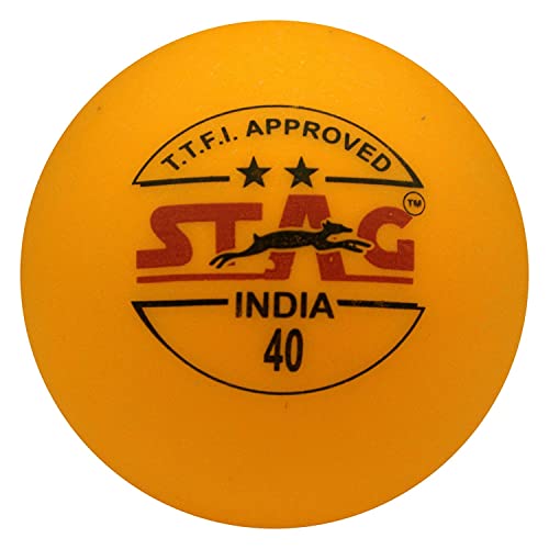 STAG Iconic 2 Star Orange Table Tennis (T.T) Balls| Advanced High Performance 40+mm Ping Pong Balls for Training, Tournaments and Recreational Play| Durable for Indoor/Outdoor Game-Orange Pack of 30 - Image 2
