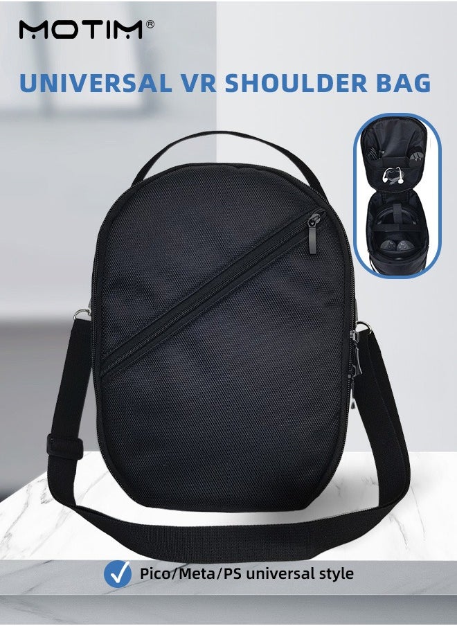 Motim Travel Case Bag Compatible with Meta Quest 3 Quest 2 Quest Pro VR, Shockproof Carrying Bag Organizer Case for Gaming Headset and Controllers Accessories with Mesh Pocket Shoulder Handbag  - Image 3