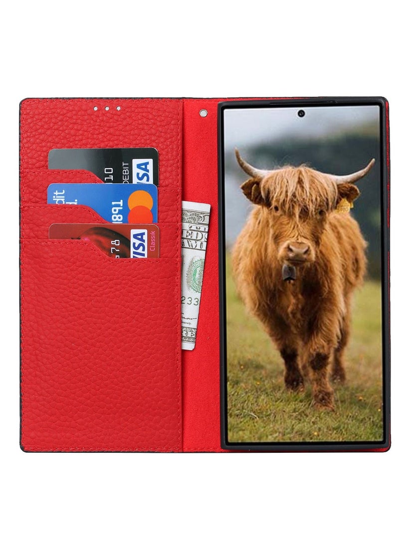 Suteni Flip Cover Card Slots Leather Phone Case for Samsung - Image 3