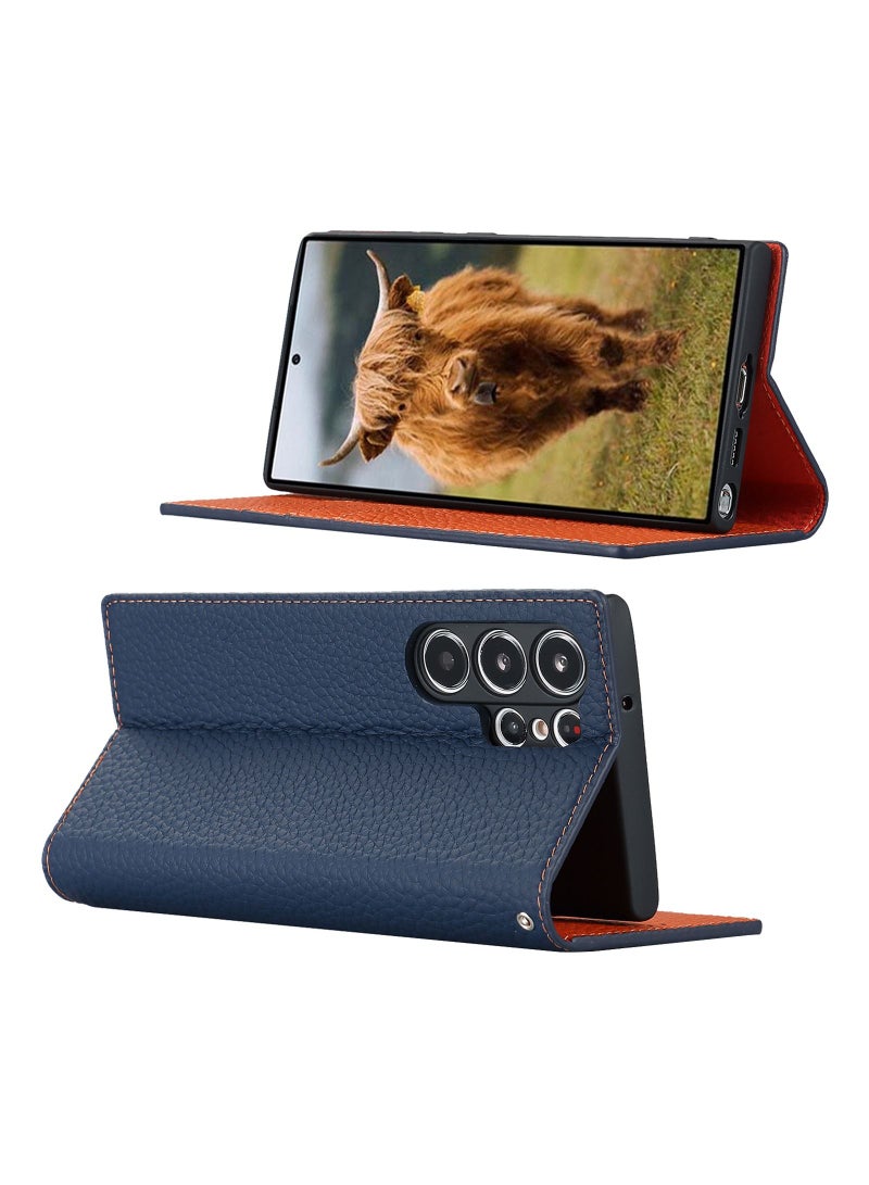 Suteni Flip Cover Card Slots Leather Phone Case for Samsung - Image 2