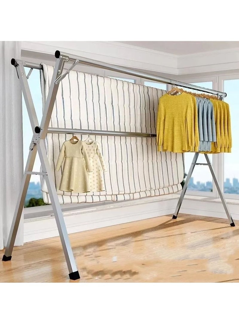 DubaiGallery Clothes Drying Rack Outdoor Retractable, Adjustable and Foldable Space-Saving Laundry Rack, Free of Installation Stainless Steel Garment Rack, for Indoor Outdoor  - Image 2