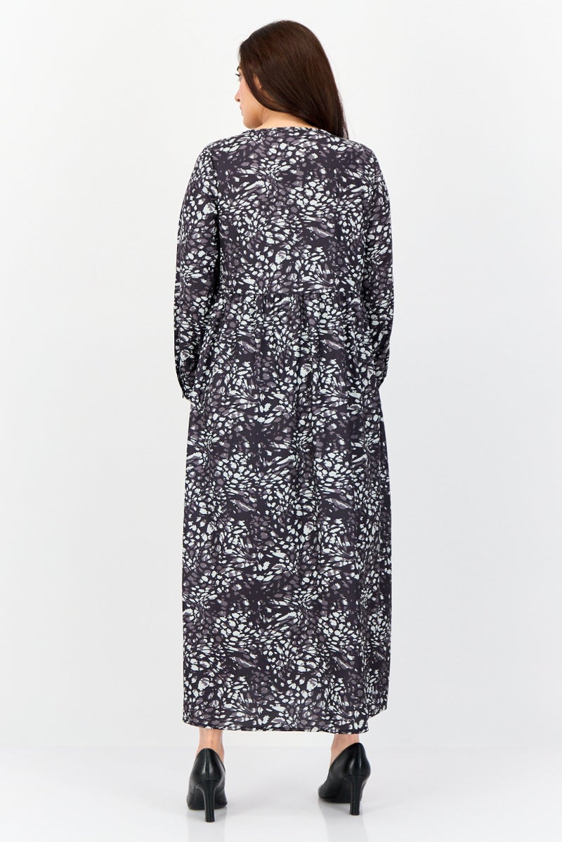 bebe Women Allover Print Midi Dress, Multicolor - Image 4