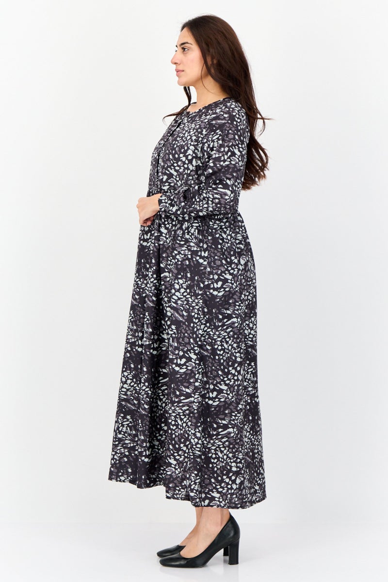 bebe Women Allover Print Midi Dress, Multicolor - Image 2