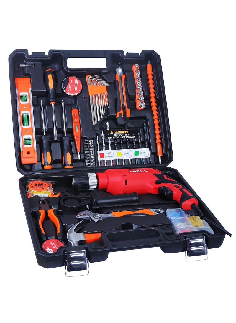 iBELL IBELL Professional Tool Kit with Impact Drill TD13-100, 650W, Copper Armature, Chuck 13mm Keyless Auto, 115 Home Essential Tools/Accessories  - Image 1