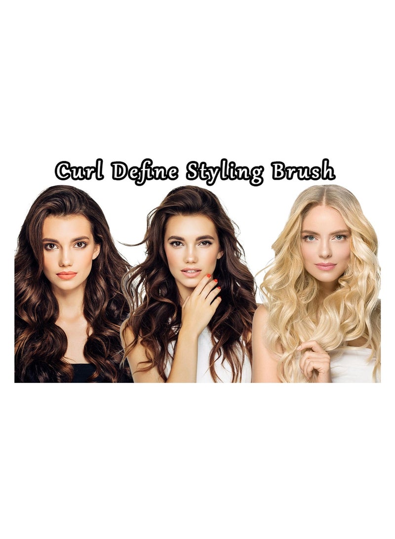 فرشاة تجعيد الشعر، فرشاة تحديد تجعيد الشعر، فرشاة شعر مجعد واحدة، فرشاة للشعر المجعد، لتمشيط وتشكيل تجعيدات الشعر للرجال والنساء لتقليل السحب (أخضر) - Image 5