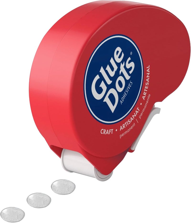 Glue Dots, Craft Dots Dot N' Go Dispenser, Double-Sided, 3/8", .38 Inch, 200 Dots, DIY Craft Glue Tape, Sticky Adhesive Glue Points, Liquid Hot Glue Alternative, Clear - Image 2