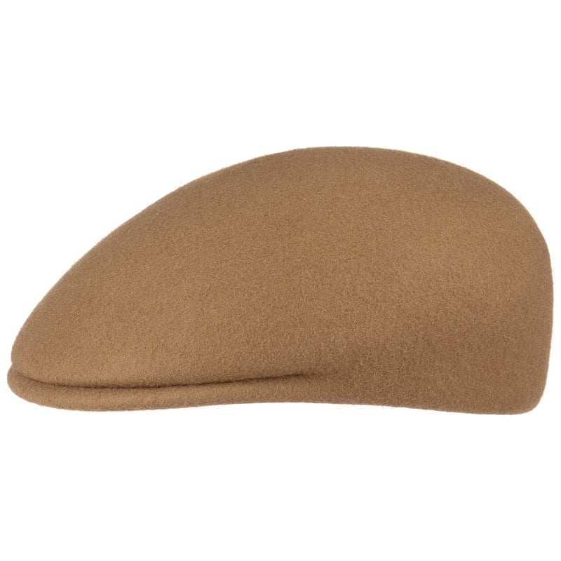 Lipodo Mens Felt Flat Cap ItalianMade Ivy Cap Wool Felt Peaked Cap Cap with 3 cm Peak FallWinter Flat Cap Camel - Image 2