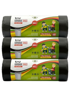 tru Garbage Bags Compact Roll Black 75x103cm - Pack of 3 - pzsku/Z10ABE7135B4322914E84Z/45/_/1737718368/b58d7bb1-c87e-40f8-8da9-4d304e683b49