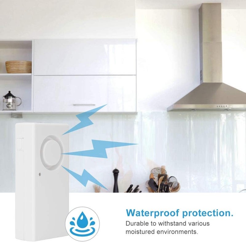 klarako 119dB Wireless Water Detector Water Overloop Leakage Alarm Sensor for Kitchen Bathroom Laundry Room - Image 2