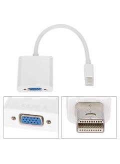 Thoraya Mini DP DisplayPort to VGA HD Adapter Converter Cable 0.2M White  - Image 2